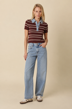 Load image into Gallery viewer, Still Thinking Knit x Denim Polo
