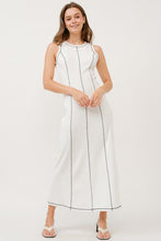 Load image into Gallery viewer, Sleek Contrast White Dress
