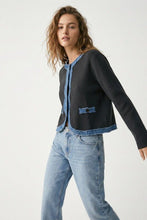 Load image into Gallery viewer, Laid Back Luxe Denim Mix Cardigan
