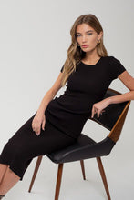 Load image into Gallery viewer, Wardrobe Capsule Knit Dress in Black
