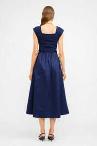 Delia Navy Midi Dress