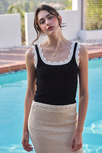 Sweet Days Scalloped Tank