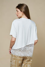 Load image into Gallery viewer, Just Darling Lace Tee in White
