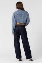 Load image into Gallery viewer, Cool Gal Cropped Denim Jacket
