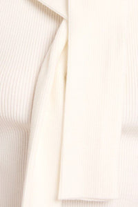 Preppy Gal Tie Detail Top in White