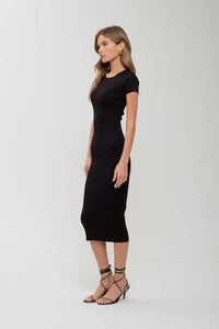 Wardrobe Capsule Knit Dress in Black