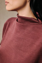 Load image into Gallery viewer, That’s for Sure Wine Mock Neck Top
