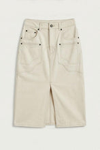 Load image into Gallery viewer, Like Second Nature Ecru Denim Skirt
