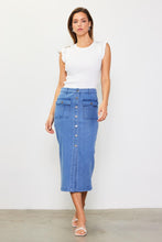 Load image into Gallery viewer, Just Between Us Denim Midi Skirt
