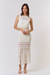 Sweet Getaway Knit x Fringe Dress