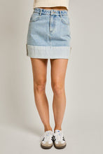 Load image into Gallery viewer, First Pick Cuffed Denim Skirt
