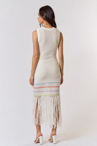 Sweet Getaway Knit x Fringe Dress