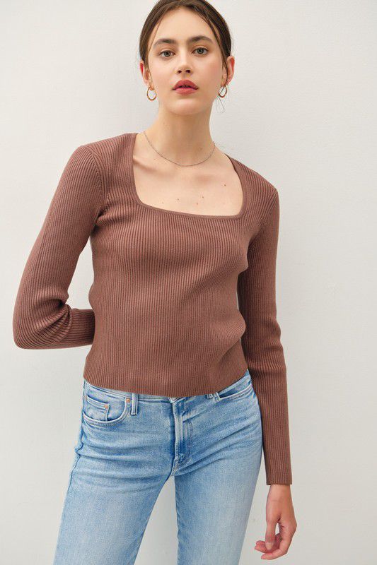 Falling for You Ribbed Top