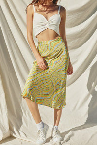 Retro Love Silk Skirt