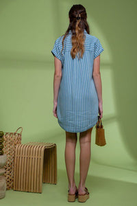 Always Yours Striped Denim Dress