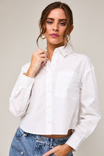Load image into Gallery viewer, Elevated Essentials- The Classic Crop Button Down
