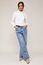 Load image into Gallery viewer, Elevated Essentials- The Classic Crop Button Down
