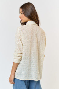 Understated Shimmer Button Down