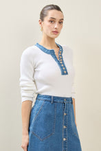 Load image into Gallery viewer, No Comparison Denim Mix Sweater
