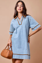 Load image into Gallery viewer, Winning Combo Denim Mix Dress
