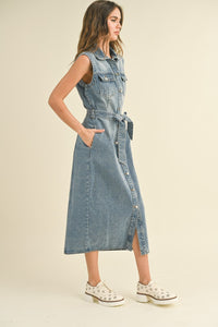 Blue Jean Babe Midi Dress