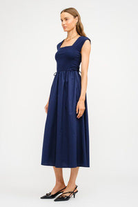 Delia Navy Midi Dress