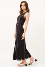 Load image into Gallery viewer, Sleek Contrast Black Dress
