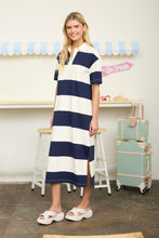 Load image into Gallery viewer, Let’s Catch Up Navy Stripe Polo Dress
