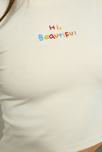 Load image into Gallery viewer, Hi Beautiful Beaded Tee
