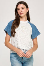 Load image into Gallery viewer, Sweetly Detailed Mixed Tee
