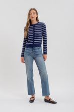 Load image into Gallery viewer, Elevated Essentials Navy Striped Cardigan
