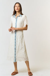 Radiant Day Eyelet Dress