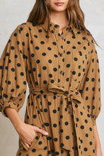 Load image into Gallery viewer, Spot On Camel Midi Dress
