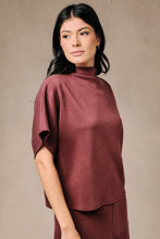 Load image into Gallery viewer, That’s for Sure Wine Mock Neck Top
