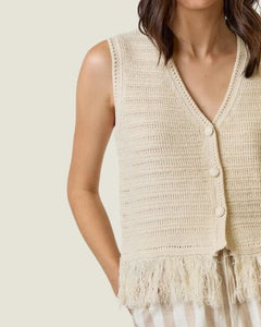 Shoreline Stroll Fringe Vest