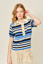 Load image into Gallery viewer, It All Lines Up Knit Polo
