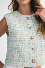 Load image into Gallery viewer, Cosmopolitan Presence Tweed Vest
