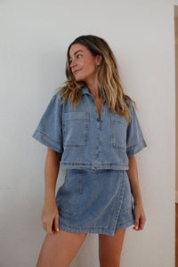 Already On It Denim Skort