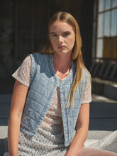 Load image into Gallery viewer, Here’s a Clue Quilted Denim Vest
