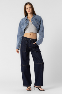 Cool Gal Cropped Denim Jacket