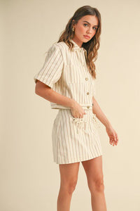 Resort Allure Toffee Stripe Set