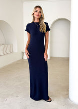 Load image into Gallery viewer, All the Angles Knit Navy Dress
