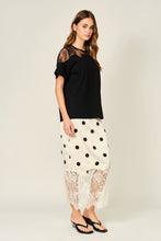 Load image into Gallery viewer, All The Possibilities Lace Tee in Black
