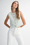 Cosmopolitan Presence Tweed Vest