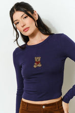 Load image into Gallery viewer, Teddy Love Navy Tee
