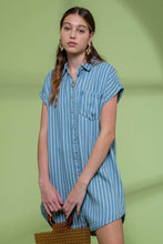 Load image into Gallery viewer, Always Yours Striped Denim Dress
