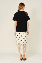Load image into Gallery viewer, All The Possibilities Lace Tee in Black
