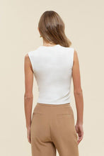 Load image into Gallery viewer, Elevated Essentials White Mock Neck Tank
