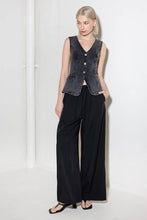 Load image into Gallery viewer, Seems Like It Black Denim Vest
