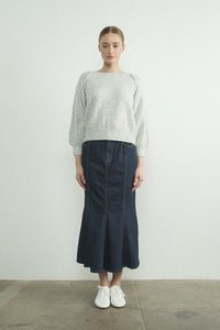 Radiant Rhythm Denim Skirt